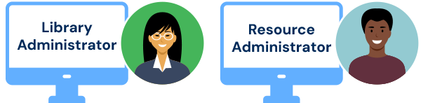 Library and Resource Administrator illustration.